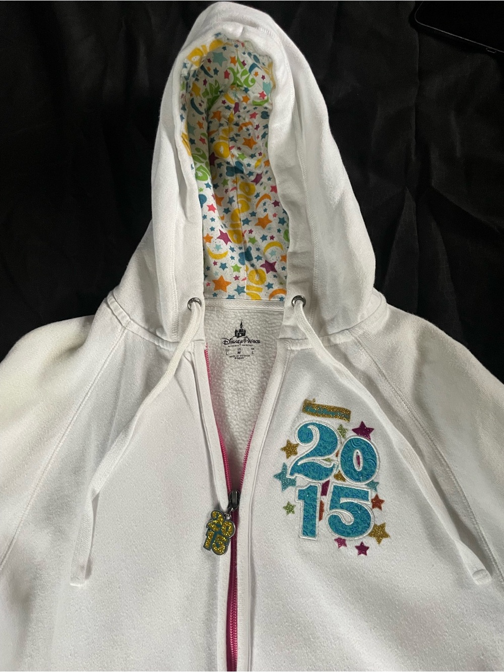 Walt Disney World 2015 White Hoodie (Sun damage on right arm)